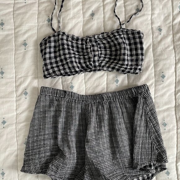 Three-Piece Gingham Lounge Set (Anthroplogie) - Picture 9 of 12